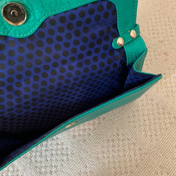 Rebecca Minkoff Turquoise Clutch w Strap - Picture 6 of 6